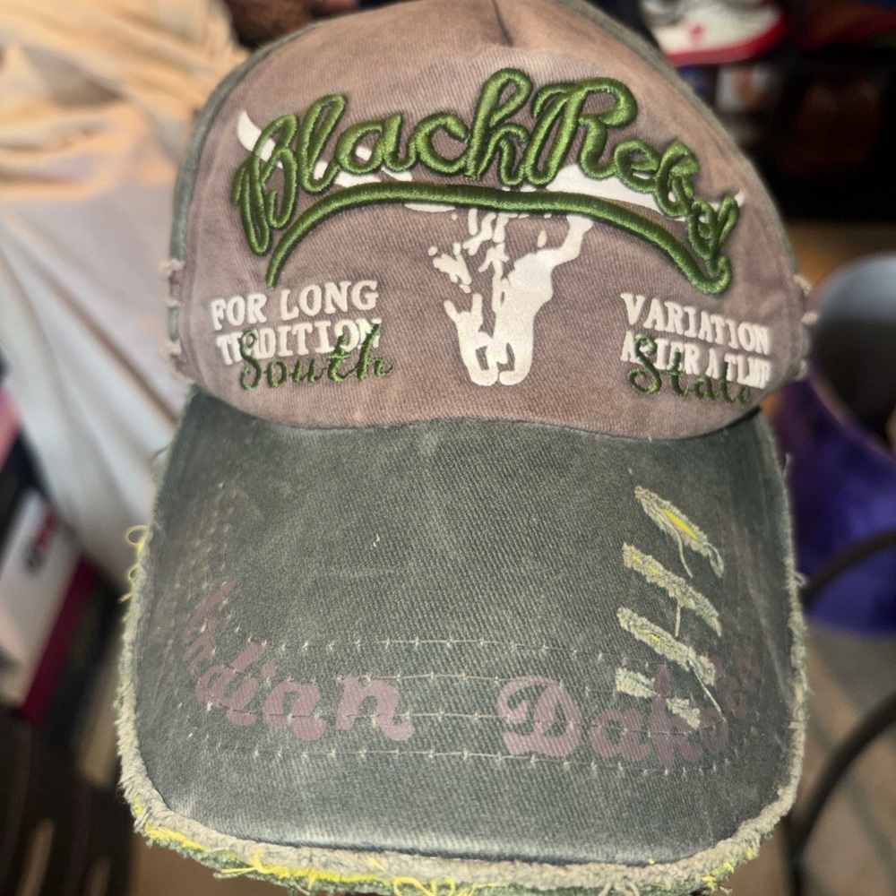 Black Rebel Distressed Cap